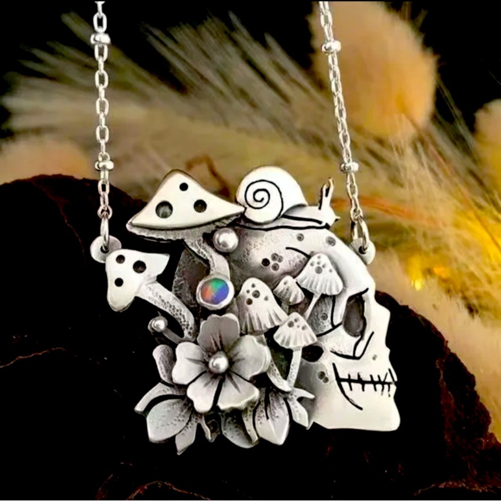 Flower and Fungi Necklace
